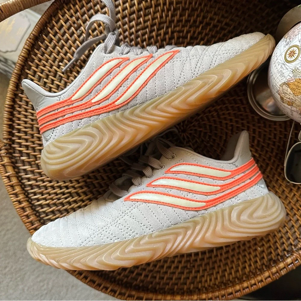 Adidas Sobokov J Light Brown Coral Sneakers Size 6